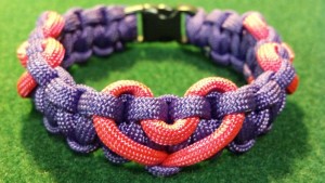 Two Color All Hearts Paracord Bracelet